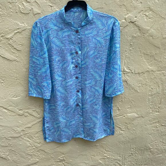 Tropical vintage woman’s top resort wear - Picture 1 of 5